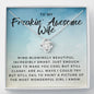 To My Freakin' Awesome Wife - Most Wonderful Girl I know