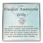 To My Freakin' Awesome Wife - Most Wonderful Girl I Know